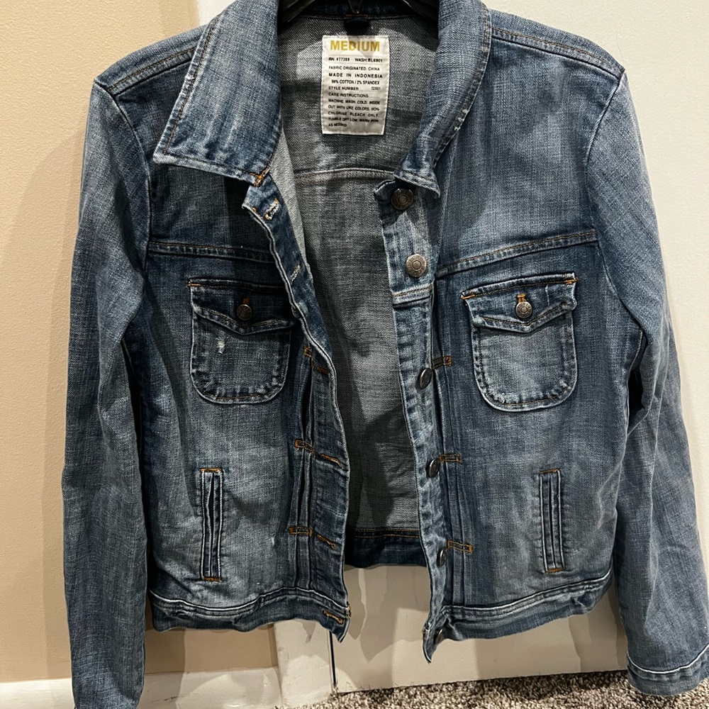 Banana Republic Factory Medium Wash Denim Jacket sz M